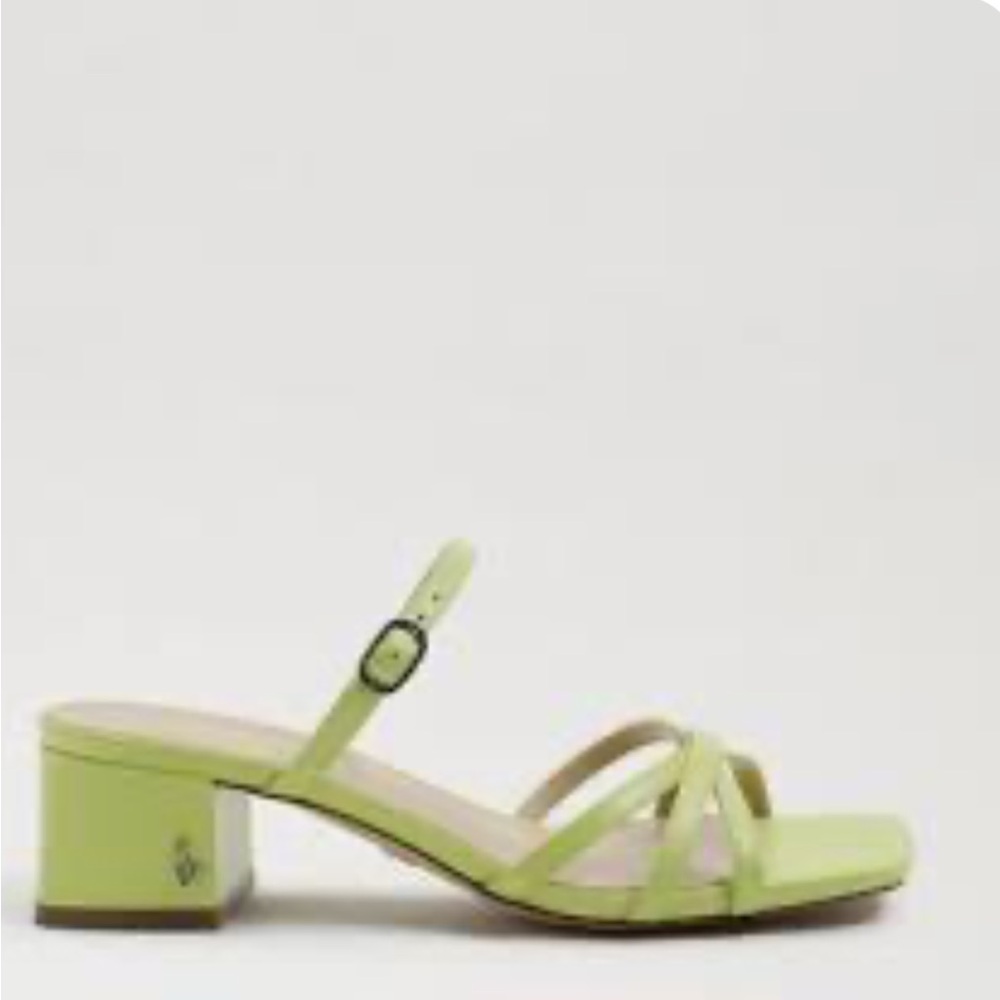 NWT! 🥝Sam Edelman 7.5 kiwi strap sandal block heel. Has original box !